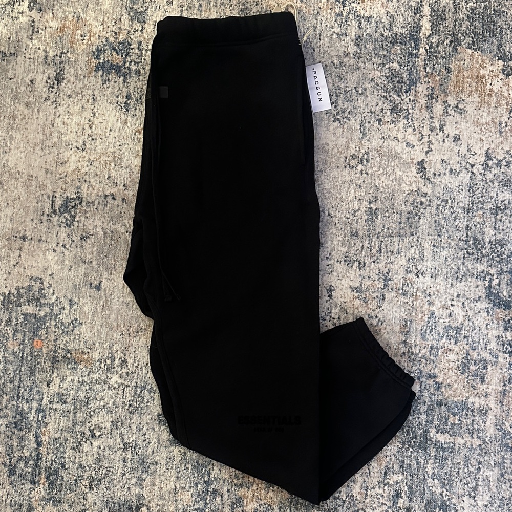 Essentials Men's Black Fleece Joggers